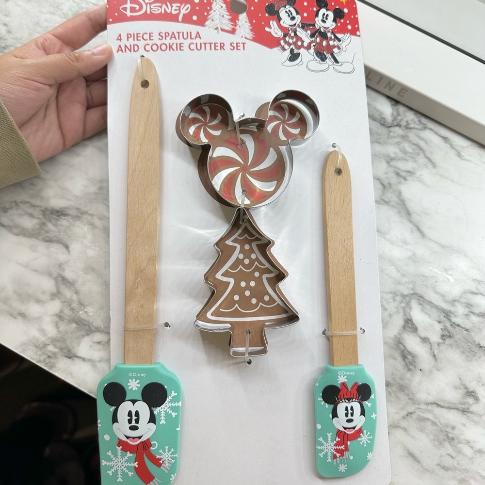Disney Mickey & Minnie Mouse Dark Mint Cookie Cutters & Spatula